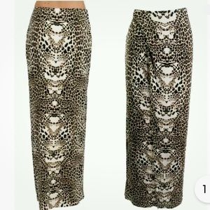 Tart Modal Leopard Animal Print Faux-Wrap Maxi Skirt